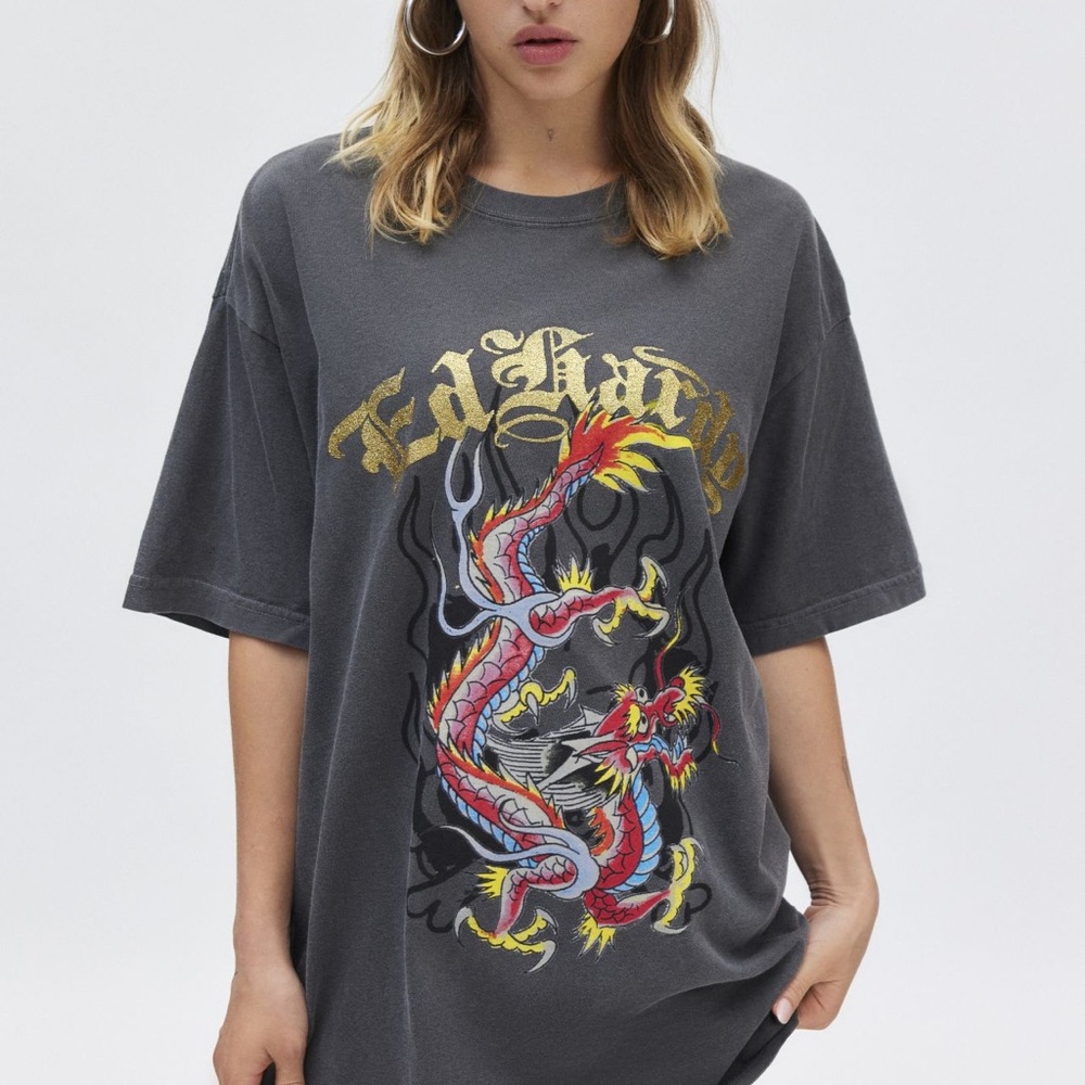 Ex hardy tee shirt dress
